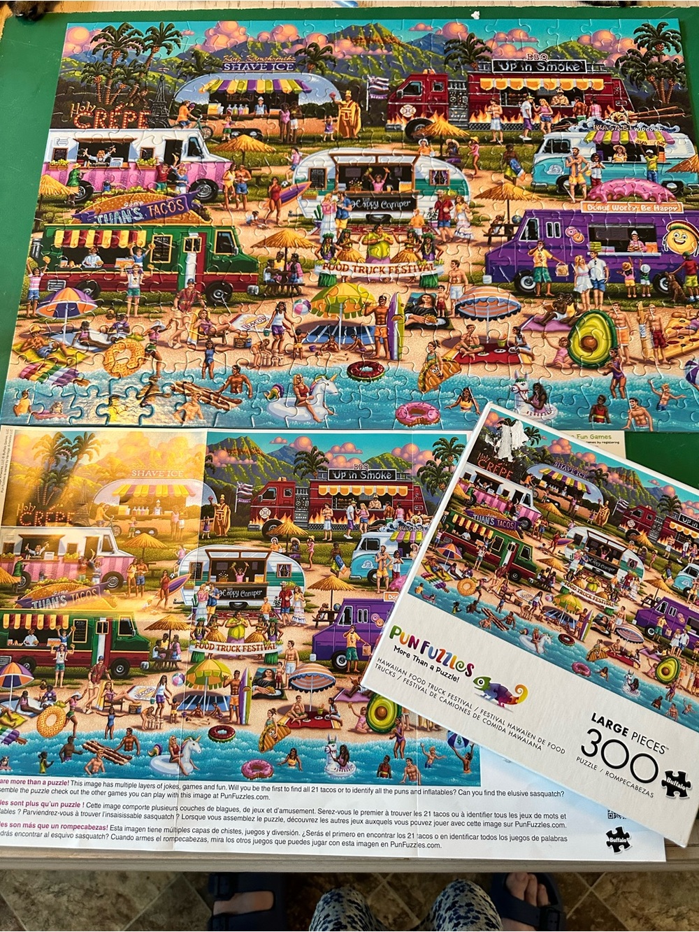 300 large piece puzzle search and find food festival